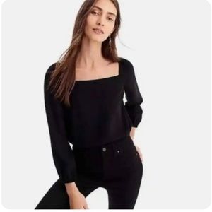 J Crew 365 Crepe Square Neck Top